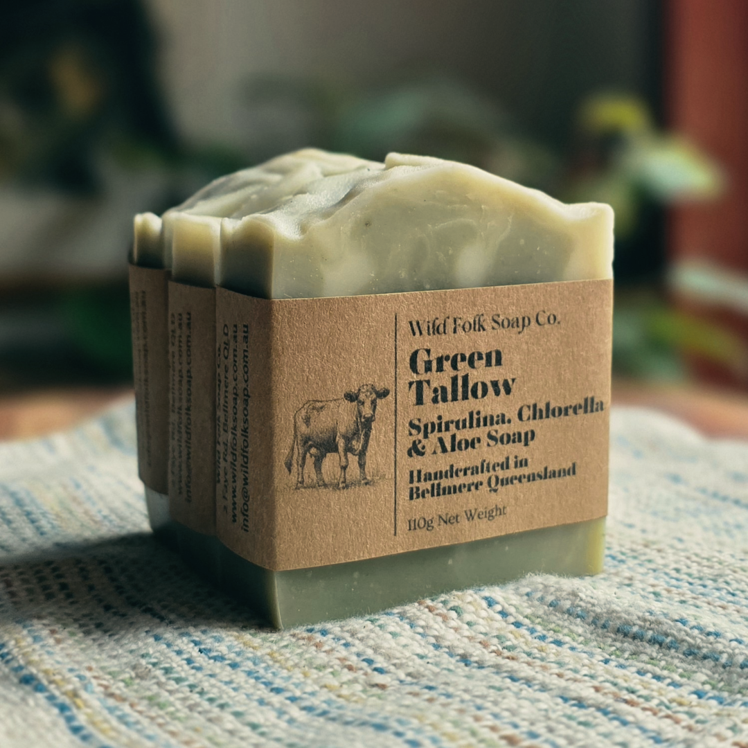 Green Tallow Cold Process Soap Bar