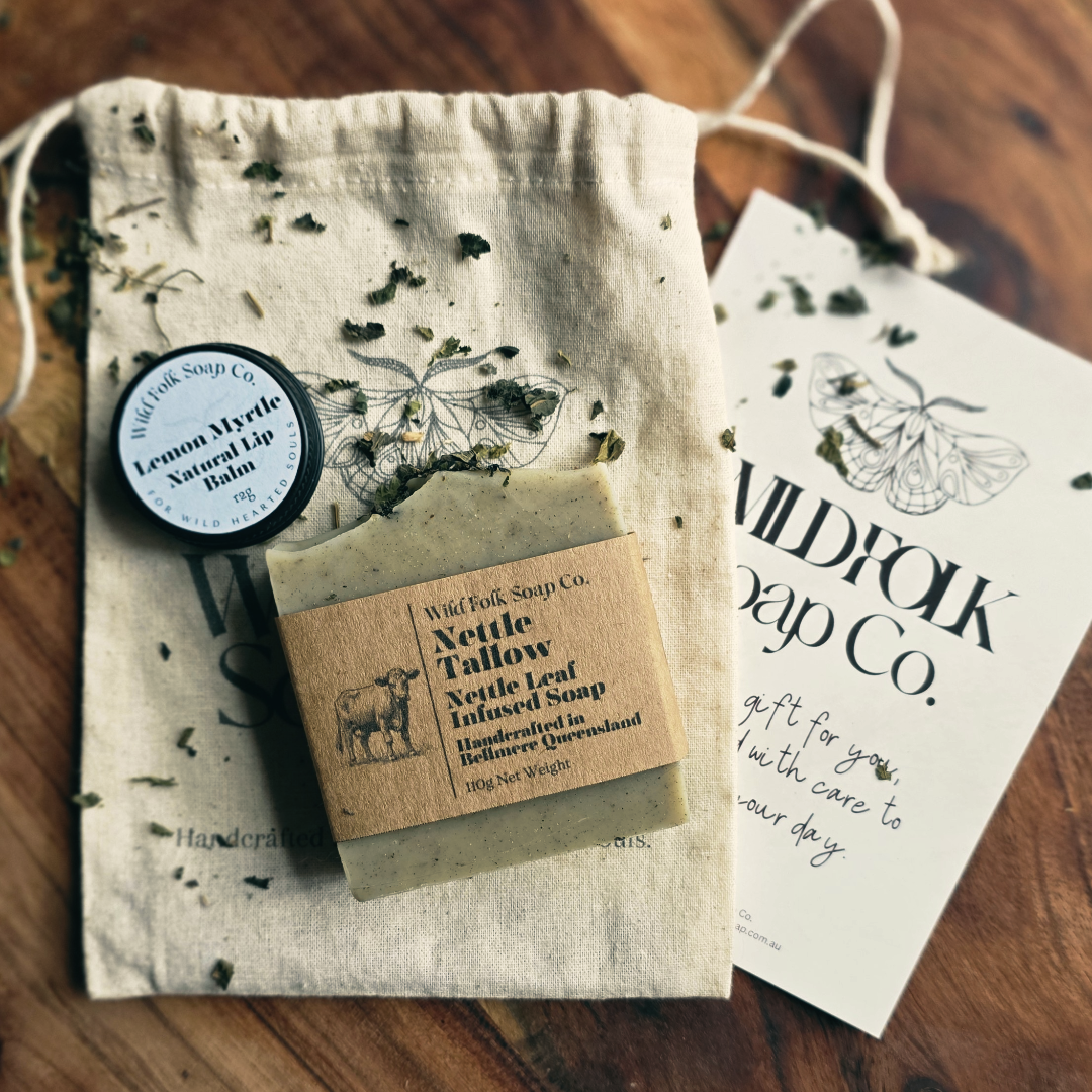 Calico Gift Bag + Postcard & Botanicals