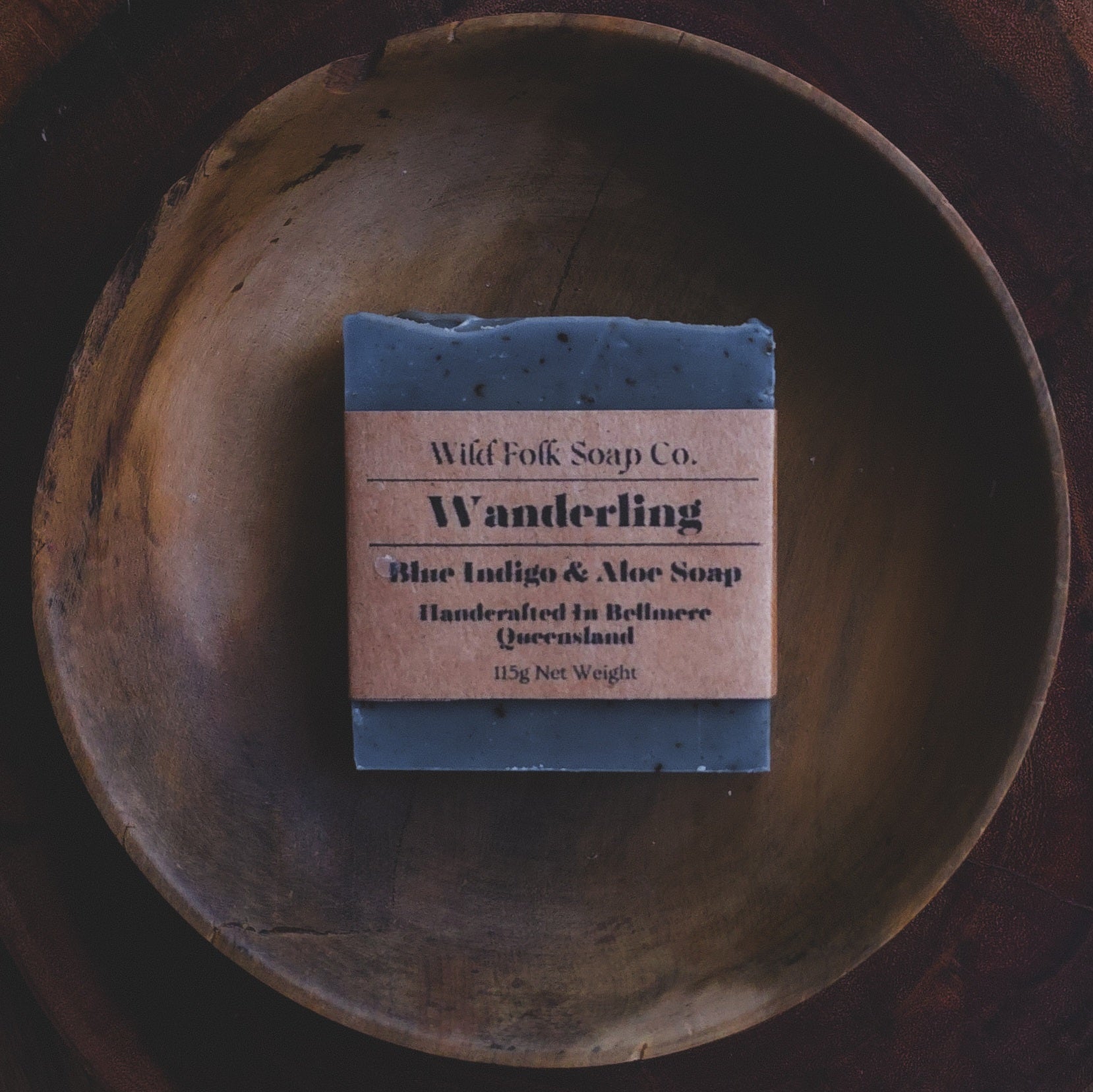 Wanderling handmade cold process botanical soap with aloe vera, indigo, juniper berries and pure essential oils by Wild Folk Soap Co.